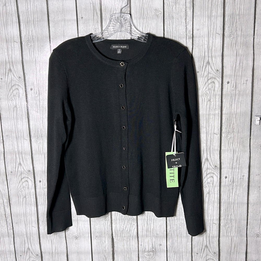 Select + Trend black button front cardigan size MP